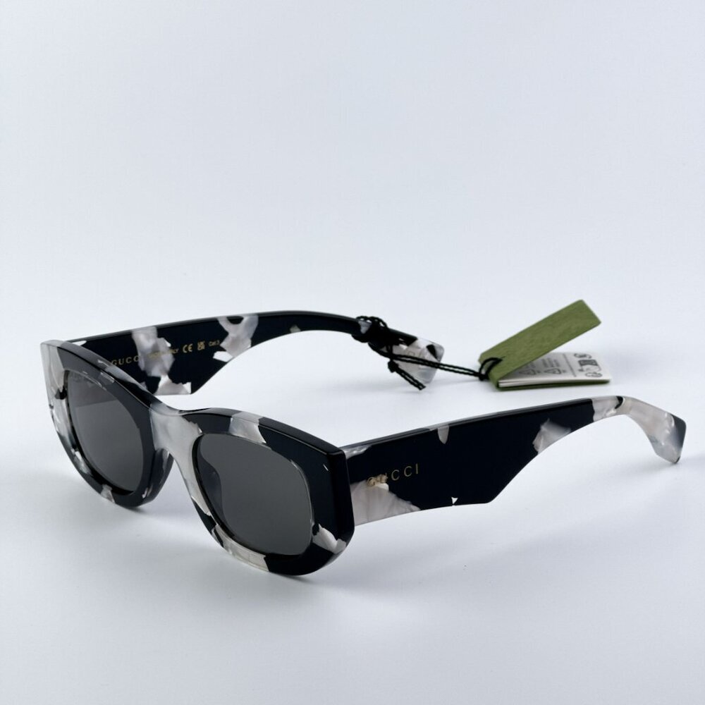 Gucci GG1627S 002 BRAND NEW Sunglasses Black Havana Grey Oval Unisex - Picture 1 of 9